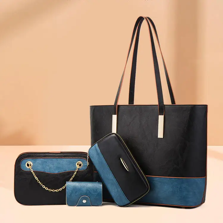 4 Pcs 2023 Fashion Luxury Women Shoulder Bags Sac a main High End PU Leather Purses And Handbag set
