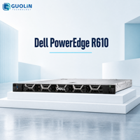 Serveur rack Dell PowerEdge R610 R660 d'occasion, série 1U, pour système de bureau SMB, hébergement Web et services d'entreprise