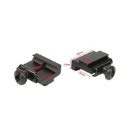 Adaptateur universel compact et durable pour augmenter la hauteur de 20 mm, lot de 2, base en alliage d'aluminium, finition noir mat, équipement d'extérieur