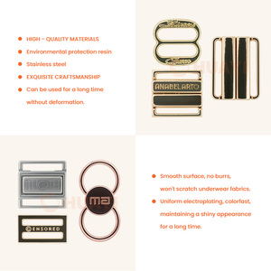 Fivela de Fechamento Rápido para Sutiã, em Metal Prateado, com Logotipo de Marca Personalizado, para Prototipagem Rápida e Etiquetagem Privada, Decoração de Cintos e Vestuário - Product Image 2