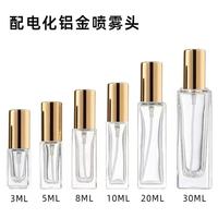 Échantillon Gratuit Flacon de Parfum Long en Verre avec Vaporisateur 3ml 5ml 10ml 15ml