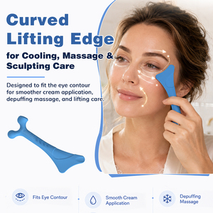 Bâton de massage facial en silicone <span class=keywords><strong>pour</strong></span> les poches sous les yeux, les cernes et les ridules, avec boule lissante <span class=keywords><strong>pour</strong></span> les sérums et la relaxation - Product Image 3