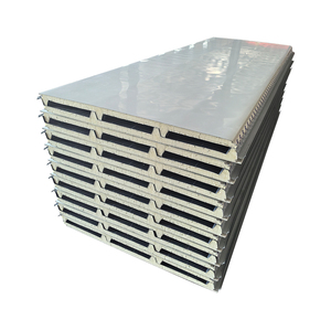 Panel termoacústico de espuma de poliuretano PU Tablero de aislamiento de 50mm Panel de cámara frigorífica Paneles sándwich - Product Image 1