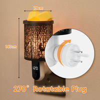 Lampe à cire fondante rétro européenne à intensité variable, chauffe-bougie sans flamme, veilleuse d'ambiance pour chambre à coucher, salon, aromathérapie