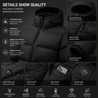 Veste matelassée en duvet de canard blanc pour homme, à capuche, pour l'hiver, vêtements d'extérieur haut de gamme, fabricant de marques privées
