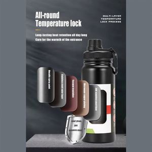 Wholesale Customized LOGO <b>Outdoor</b> Sports <b>Large</b> Capacity 304 Stainless Steel Portable Insulated Water Bottle Promotional Gifts - Product Image 2