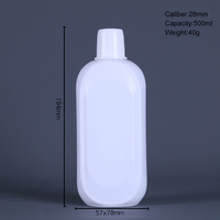 Bouteille vide en plastique de 500ml personnalisée bouteille de désinfectant pour les mains bouteille d'emballage à bouchon à vis vente en gros
