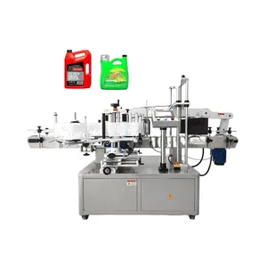 china automatic industrial high speed CE double side plastic square flat bottle adhesive sticker labeling printing machine