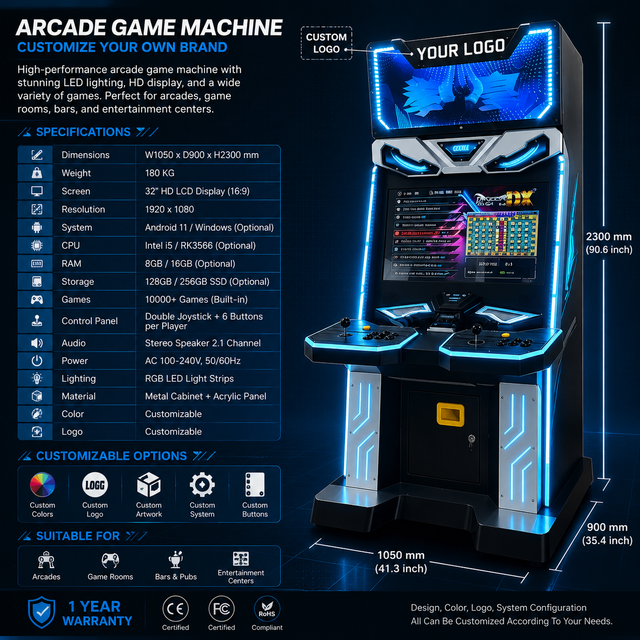 Factory Price Arcade Machine Fighting Game Cabinet 3D Pandora Box 2 Player Video Game Machine for Shopping Mall and Cinema Club