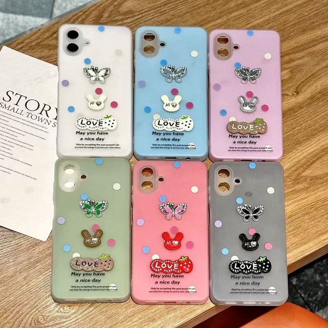 BAILI Factory Popular Girl 3D Bowknot Custom DIY Little Rabbit Toy Jelly Bean Two-in-One Shock-proof Phone Case for Iphone 16Pro