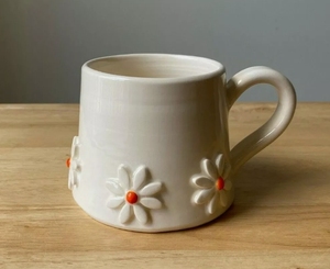 Tazza da Caffè in Ceramica con Logo Personalizzato e <span class=keywords><strong>Margherita</strong></span> 3D in Rilievo, con Confezione Regalo per Caffetterie - Product Image 2