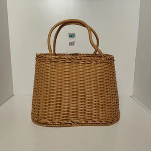 Cesto da Giardino Sospeso Moderno e Portatile, <span class=keywords><strong>Piccolo</strong></span> Cesto per Fiori e Palloni, Cesto da Parete in Rattan Naturale - Product Image 1