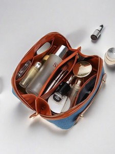 Custom Ladies Portable Travel Makeup Case Fashionable Cosmetic <b>Storage</b> Bag Custom Zipper <b>Toiletries</b> Case - Product Image 1
