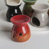 Cadeau de déménagement : Brûleur d'huiles essentielles en céramique pour aromathérapie, diffuseur de cire fondue, diffuseur d'huiles en céramique, support pour bougie chauffe-plat