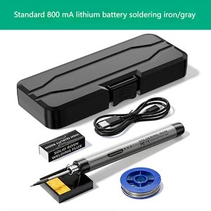 Fer à souder rechargeable USB 1000 mA, portable, alimenté par batterie, avec poignée crayon et étui orange - Product Image 4