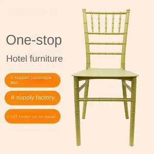 Common style bamboo chair Restaurant Banquet Hotel Modern stackable plastic chair wedding outdoor chair