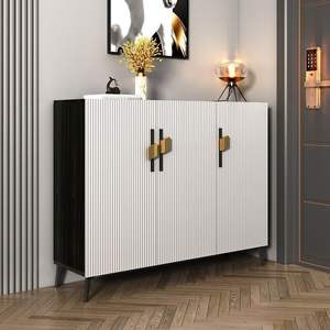 Solid Wood Multi Layer <b>Shoe</b> Cabinet <b>Large</b> Capacity Storage Entryway Home Use Space Saving Design - Product Image 1