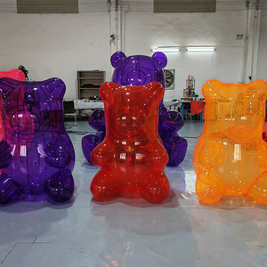 Air Sealed Kleurrijke Mooie Beer Opblaasbare <span class=keywords><strong>Gummy</strong></span> Beer Opblaasbare Transparante Kerstbeer Voor Evenement Feest Decoratie - Product Image 6