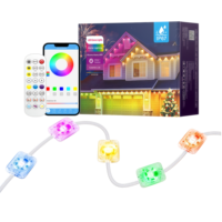 Éclairage LED permanent RGBIC IP67 étanche, commande intelligente par application, synchronisation musicale, pour toit de maison, Noël, décorations extérieures