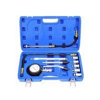 Kit de probador de compresión de motor de gasolina, probador de compresión de cilindro de motor de 300 Psi, manómetro con M10 M12 M14 M16 M18