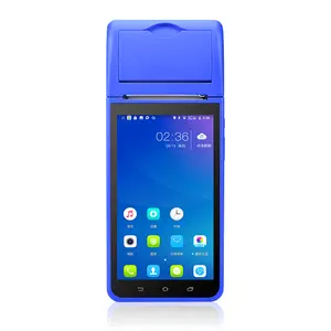 4G taşınabilir POS cihaz 5.5 inç ana ekran dahili 58mm termal makbuz yazıcı desteği Android 8.1/Google Play Store