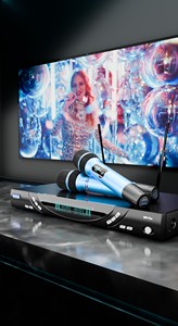 Sistema de micrófono inalámbrico dual de mano M50 PLUS KTV profesional para karaoke - Product Image 5