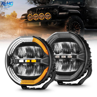 Projecteur LED 12V pour camion, robuste, dynamique, blanc neutre, DRL, 9 pouces, éclairage de conduite portable, feux de travail Scania, IP66