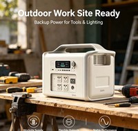 Batterie portable à ondes sinusoïdales pures, panneau solaire LiFePO4 1 kWh, charge sans fil, batterie lithium