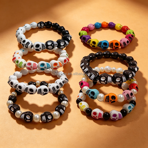 Artículos para Fiestas, Pulsera con Dijes de Calaveras Góticas, Estilo Punk, Accesorio para Halloween, Regalo de Aniversario para Ella - Product Image 2