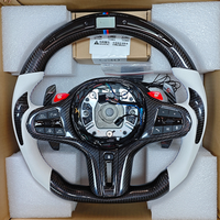 Volant chauffant à vibrations en fibre de carbone avec LED pour BMW X3M F97 X5M F85 G01 G02 G20 F21 G22 G30 X5 G05 X6 G06 M4 G82 M340i
