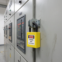 Cadenas de sécurité isolé en acier, non conducteur, en nylon, avec clé maîtresse composite pour la protection contre l'électricité