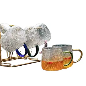 맞춤형 승화 3D 동물 만화 컵 투명 손잡이 내열성 크리 에이 티브 고 붕규산 유리 컵