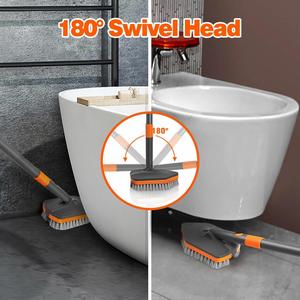 Nouvel outil de nettoyage multifonctionnel télescopique 4-en-1 pour baignoire et carrelage, avec éponge remplaçable, idéal pour les salles de bain - Product Image 6