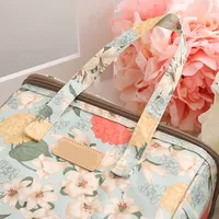 Facile à transporter grande capacité pique-nique déjeuner isolé thermique vert toile sacs à déjeuner sac fourre-tout pour enfants/dames