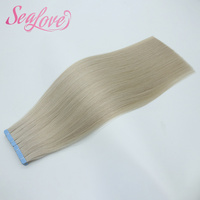 Dernier stock important de qualité supérieure # Extensions de cheveux blondes 613 Remy à bandes adhésives, 100% cheveux humains Remy double épaisseur
