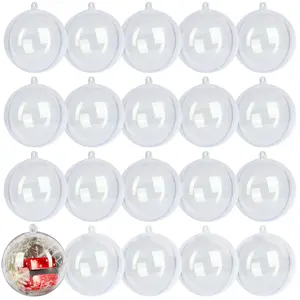 Boule d'ornement en plastique transparent pour noël, vacances, mariage, fête, décoration intérieure - Product Image 1