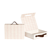 XF Luxuriöse Umweltfreundliche Elegante Buchförmige Box mit Griff Geschenkbox für Handtücher Badetücher