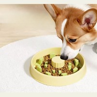 Mangeoire lente à difficulté réglable à 5 niveaux pour chats et chiens avec surface sûre et lisse