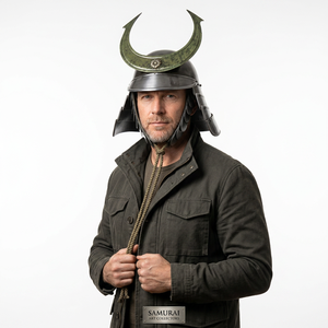 Casque de Chevalier Samouraï Médiéval Ovale en Acier Poli Fait Main Vintage – Cadeau de Noël, Fête des Mères, Fête des Pères, Nouvelle Fête de Thanksgiving - Product Image 1