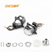 Projecteur de phare carré universel GCAR RS1, petit modèle de 3 pouces, 60W, lumière laser bi-LED avec support d'installation facilement détachable