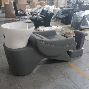 European Style Modern Salon Shampoo Station Ceramic Electric Massage <b>Adjustable</b> <b>Footrest</b> Hospital Gym Use Commercial Furniture - Product Image 1