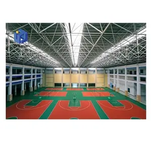 プレハブスポーツホール鉄骨構造ジムスタジアムスポーツフィールドルーフキャノピー設計製造