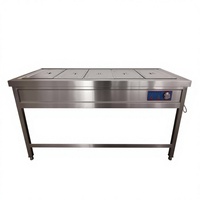 Populaire restaurant- en fastfood elektrische waterbad voedselwarmer: Bain-Marie zelfbedienings voedselwarmer compatibel met containers