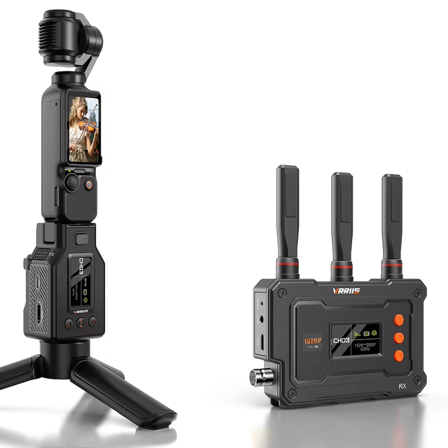 500M With Screen Display and SDI Port for DJI OSMO Pocket3 4 SDI and HDMI Wireless Video Transmitter and Receiver Use in Outdoor