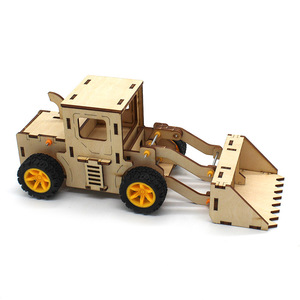 Wooden Excavator <b>Model</b> <b>Building</b> Kit For Kids STEM Education Science Toy 4-6 Years Old DIY Assembly Construction Set - Product Image 4