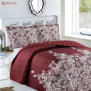 Couvre-lit en microfibre, 1 pièce, couvre-lit imprimé Super doux, simple, matelassé - Product Image 4