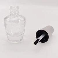 Bouteille d'huile à ongles en verre transparent avec logo personnalisé, bouchon à vis, autocollants d'étiquettes personnalisés, 15 ml, impression sérigraphique couleur personnalisée YALI