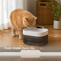 Fontaine à eau automatique pour animaux de compagnie avec capteur et minuterie, alimentée par piles, distributeur d'eau pour chats et chiens, en plastique et fer, pour intérieur