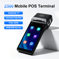 Terminal de Pago Inteligente Móvil Android 11 BT 4G POS con Impresora y Escáner Certificado Z500 para Boletos de Autobús