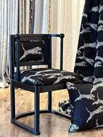 Chaise de salle à manger vintage en acier noir de style français rétro, chaise de designer haut de gamme pour chambre à coucher, balcon, chaise de loisirs
